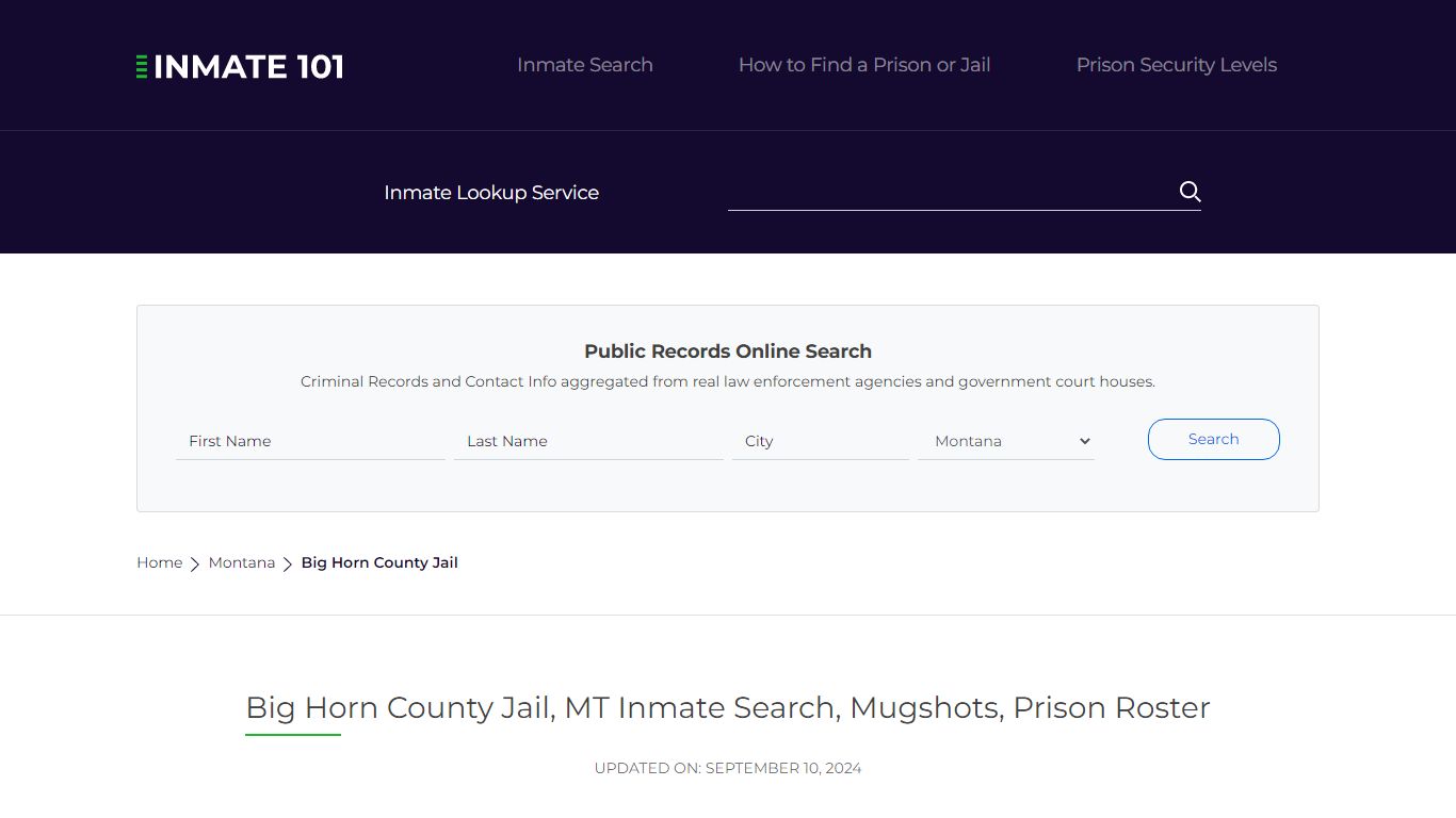 Big Horn County Jail, MT Inmate Search, Mugshots, Prison Roster